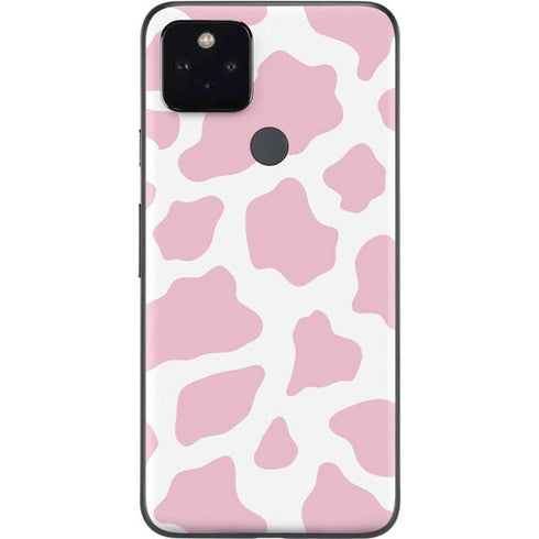Pink Cow Print Google Pixel 5a Skin